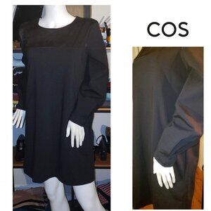 COS black dress with pockets medium